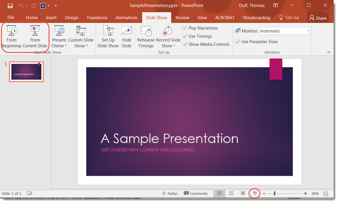 Pointer In Presentation Using the electronic laser pointer in PowerPoint – One Minute Office Magic