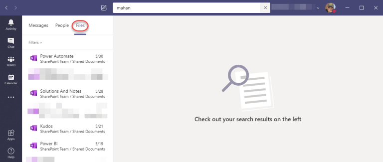 Teams File Search Searching in channels and chats for Microsoft Teams – One Minute Office ...