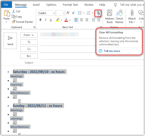 Removing text formatting in Microsoft Outlook, Word, and PowerPoint ...