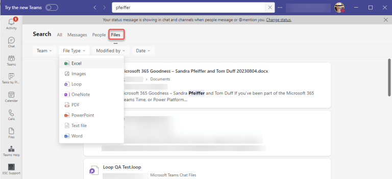 Teams File Search Domain-specific searching in Microsoft Teams – One Minute Office Magic