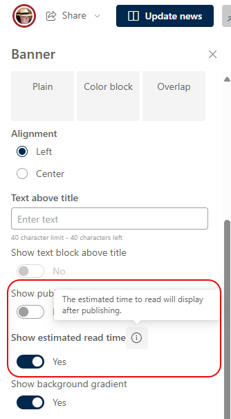 Seeing the Time To Read on SharePoint News posts – One Minute Office Magic