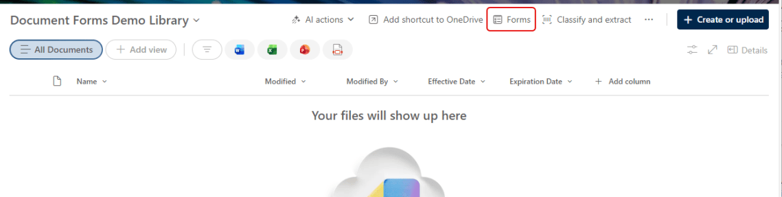 Using Forms in a SharePoint Document Library – One Minute Office Magic