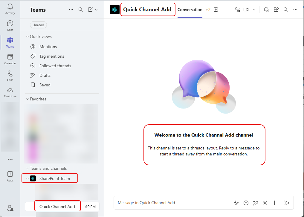 Adding channels quickly in your Microsoft Teams workspaces – One Minute ...